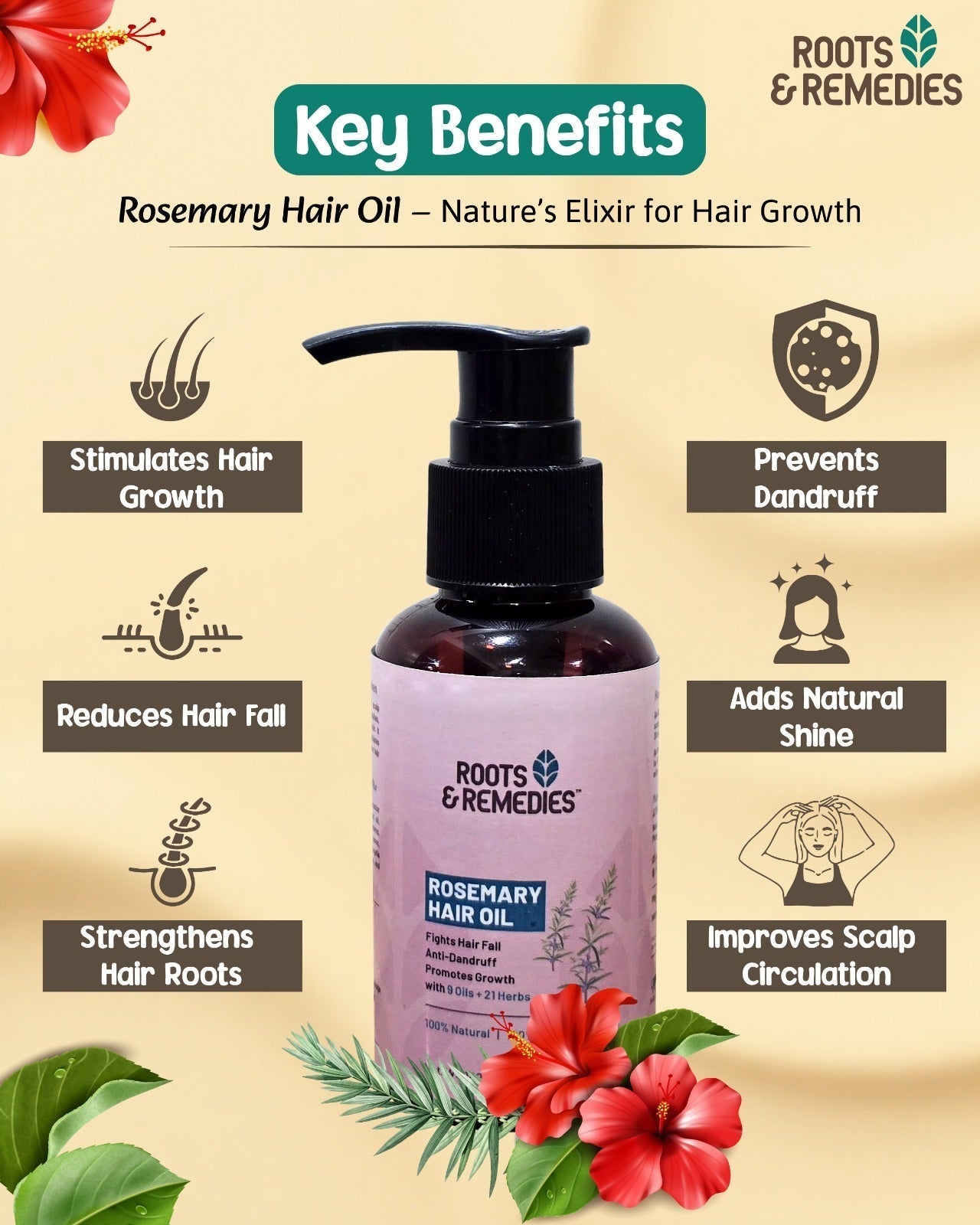 Benefits of rosemary Hair oil